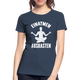 Yoga Geschenk Einatmen Ausrasen Lustiges Frauen Premium Bio T-Shirt - Navy