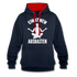 Yoga Geschenk Einatmen Ausrasen Lustiger Kontrast-Hoodie - Navy/Rot