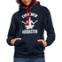 Yoga Geschenk Einatmen Ausrasen Lustiger Kontrast-Hoodie - Navy/Rot