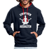 Yoga Geschenk Einatmen Ausrasen Lustiger Kontrast-Hoodie - Navy/Rot