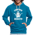 Yoga Geschenk Einatmen Ausrasen Lustiger Kontrast-Hoodie - Pfauenblau/Grau meliert