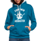 Yoga Geschenk Einatmen Ausrasen Lustiger Kontrast-Hoodie - Pfauenblau/Grau meliert