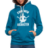 Yoga Geschenk Einatmen Ausrasen Lustiger Kontrast-Hoodie - Pfauenblau/Grau meliert