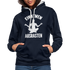 Yoga Geschenk Einatmen Ausrasen Lustiger Kontrast-Hoodie - Navy/Grau meliert