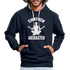 Yoga Geschenk Einatmen Ausrasen Lustiger Kontrast-Hoodie - Navy/Grau meliert