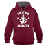 Yoga Geschenk Einatmen Ausrasen Lustiger Kontrast-Hoodie - Weinrot/Anthrazit