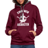 Yoga Geschenk Einatmen Ausrasen Lustiger Kontrast-Hoodie - Weinrot/Anthrazit