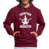 Yoga Geschenk Einatmen Ausrasen Lustiger Kontrast-Hoodie - Weinrot/Anthrazit