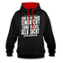 Lustiger Spruch Einbrecher sucht bei mir nach Geld ich Helfe ihm Kontrast-Hoodie - Schwarz/Rot