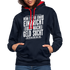 Lustiger Spruch Einbrecher sucht bei mir nach Geld ich Helfe ihm Kontrast-Hoodie - Navy/Rot