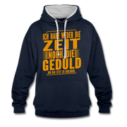 Hab weder die Zeit noch die Geduld dir das zu erklären Lustiger Kontrast-Hoodie - Navy/Grau meliert