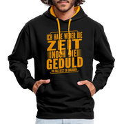 Hab weder die Zeit noch die Geduld dir das zu erklären Lustiger Kontrast-Hoodie - Schwarz/Gold