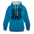 Hab weder die Zeit noch die Geduld dir das zu erklären Lustiger Kontrast-Hoodie - Pfauenblau/Grau meliert