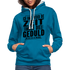 Hab weder die Zeit noch die Geduld dir das zu erklären Lustiger Kontrast-Hoodie - Pfauenblau/Grau meliert