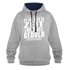 Hab weder die Zeit noch die Geduld dir das zu erklären Lustiger Kontrast-Hoodie - Grau meliert/Navy