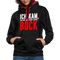 Ich kam sah und hatte direkt keinen Bock Lustiger Kontrast-Hoodie - Schwarz/Rot