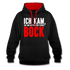 Ich kam sah und hatte direkt keinen Bock Lustiger Kontrast-Hoodie - Schwarz/Rot