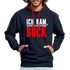 Ich kam sah und hatte direkt keinen Bock Lustiger Kontrast-Hoodie - Navy/Rot