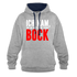 Ich kam sah und hatte direkt keinen Bock Lustiger Kontrast-Hoodie - Grau meliert/Navy