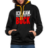 Ich kam sah und hatte direkt keinen Bock Lustiger Kontrast-Hoodie - Schwarz/Gold