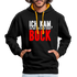 Ich kam sah und hatte direkt keinen Bock Lustiger Kontrast-Hoodie - Schwarz/Gold