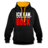 Ich kam sah und hatte direkt keinen Bock Lustiger Kontrast-Hoodie - Schwarz/Gold