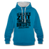 Hab nicht die Zeit und die Buntstifte um dir das zu erklären Kontrast-Hoodie - Pfauenblau/Grau meliert