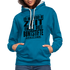 Hab nicht die Zeit und die Buntstifte um dir das zu erklären Kontrast-Hoodie - Pfauenblau/Grau meliert