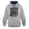 Hab nicht die Zeit und die Buntstifte um dir das zu erklären Kontrast-Hoodie - Grau meliert/Navy