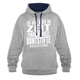 Hab nicht die Zeit und die Buntstifte um dir das zu erklären Kontrast-Hoodie - Grau meliert/Navy