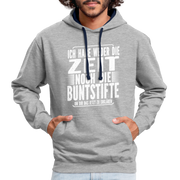 Hab nicht die Zeit und die Buntstifte um dir das zu erklären Kontrast-Hoodie - Grau meliert/Navy