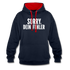 Lustig Sarkastisch Sorry Dein Fehler Geschenkidee Kontrast-Hoodie - Navy/Rot