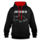 Faule Katze Mittelfinger Jahaa Mache ich - Später Lustiger Kontrast-Hoodie - Schwarz/Rot