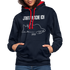 Faule Katze Mittelfinger Jahaa Mache ich - Später Lustiger Kontrast-Hoodie - Navy/Rot