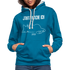 Faule Katze Mittelfinger Jahaa Mache ich - Später Lustiger Kontrast-Hoodie - Pfauenblau/Grau meliert