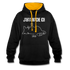 Faule Katze Mittelfinger Jahaa Mache ich - Später Lustiger Kontrast-Hoodie - Schwarz/Gold