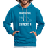 Faule Katze Mittelfinger Ich muss erstmal gar nichts Lustiger Kontrast-Hoodie - Pfauenblau/Grau meliert