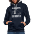 Faule Katze Mittelfinger Ich muss erstmal gar nichts Lustiger Kontrast-Hoodie - Navy/Grau meliert