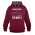 Faule Katze Mittelfinger Ich muss erstmal gar nichts Lustiger Kontrast-Hoodie - Weinrot/Anthrazit