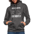 Faule Katze Mittelfinger Ich muss erstmal gar nichts Lustiger Kontrast-Hoodie - Anthrazit/Schwarz