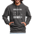 Faule Katze Mittelfinger Ich muss erstmal gar nichts Lustiger Kontrast-Hoodie - Anthrazit/Schwarz