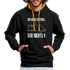 Faule Katze Mittelfinger Ich muss erstmal gar nichts Lustiger Kontrast-Hoodie - Schwarz/Gold