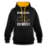 Faule Katze Mittelfinger Ich muss erstmal gar nichts Lustiger Kontrast-Hoodie - Schwarz/Gold