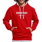 Lustig Sarkastisch Bevor du fragst NEIN Geschenkidee Kontrast-Hoodie - Rot/Weiß