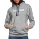 Lustig Sarkastisch Bevor du fragst NEIN Geschenkidee Kontrast-Hoodie - Grau meliert/Navy