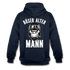 Biker zorniger Gorilla Böser alter Mann Geschenkidee Kontrast-Hoodie Rückendruck - Navy/Rot