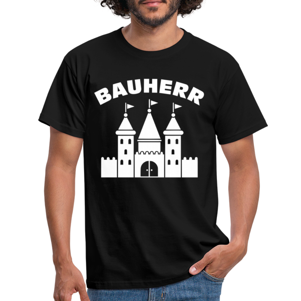 Bauherr Häuslebauer Geschenkidee T-Shirt - Schwarz