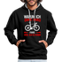 Fahrradfahrer Warum ich ohne Akku fahre weil ich es kann Kontrast-Hoodie - Schwarz/Grau meliert