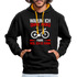 Fahrradfahrer Warum ich ohne Akku fahre weil ich es kann Kontrast-Hoodie - Schwarz/Gold