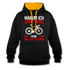 Fahrradfahrer Warum ich ohne Akku fahre weil ich es kann Kontrast-Hoodie - Schwarz/Gold